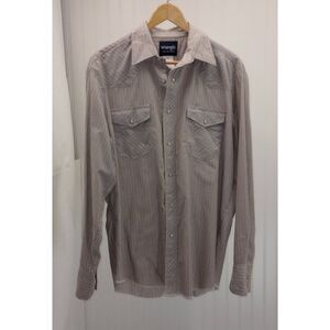 Wrangler Western style Pearl snap long sleeve shirt. Size XL